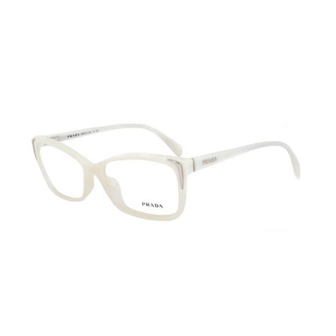 prada white frame|Prada clear glasses frames.